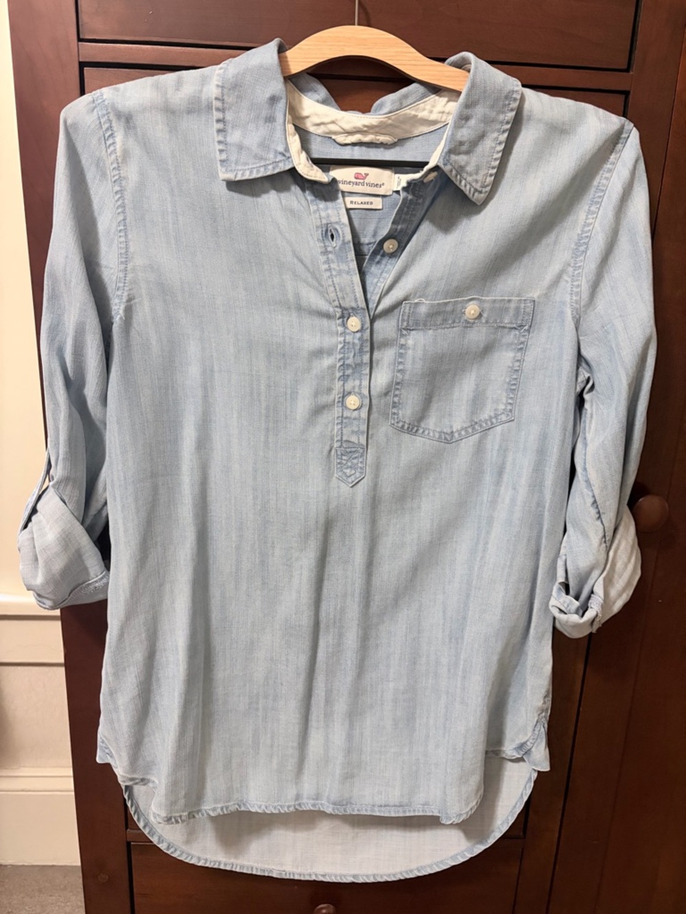 Vineyard Vines Light Blue Chambray Shirt - Relaxed